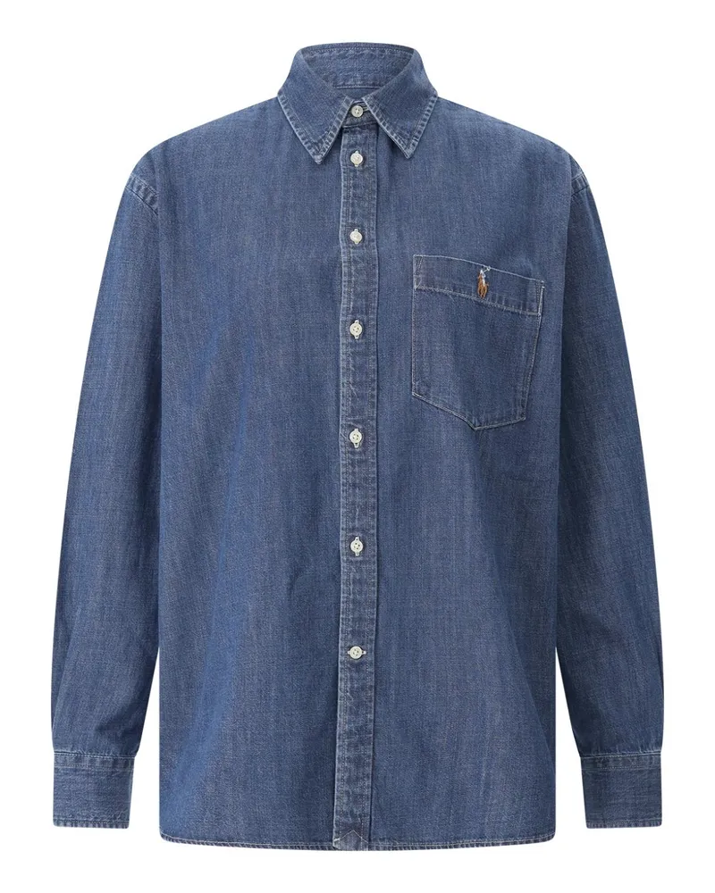 Ralph Lauren Bluse aus Denim Blau