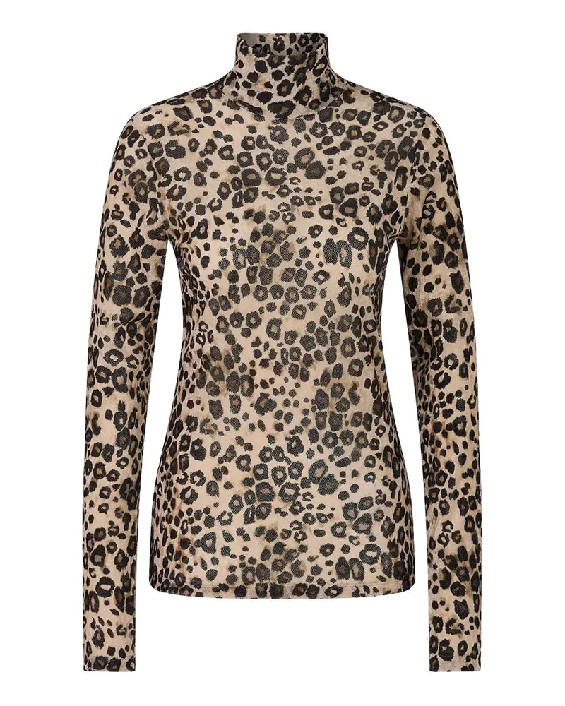 Marc Cain Langarmshirt mit Animal-Print Beige
