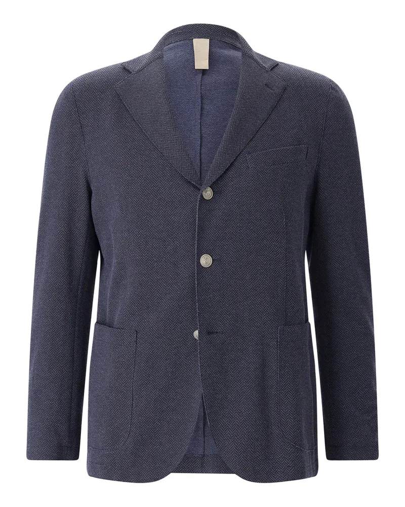 Eleventy Sakko aus Baumwollmix Dunkelblau