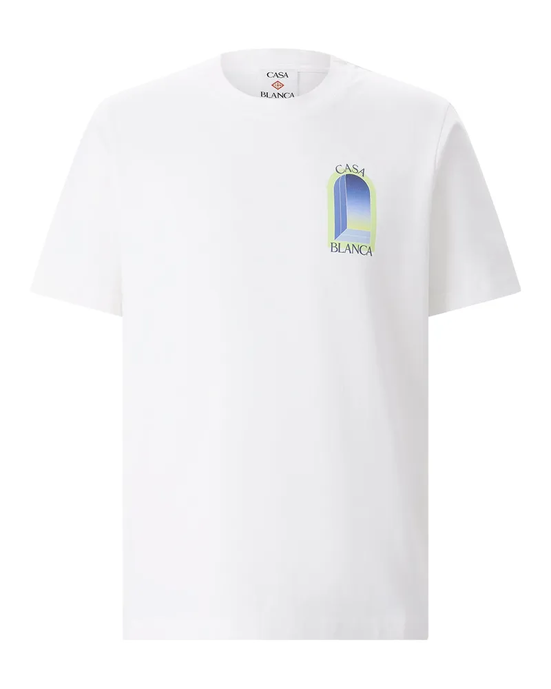 Casablanca Paris T-Shirt mit Print Weiß