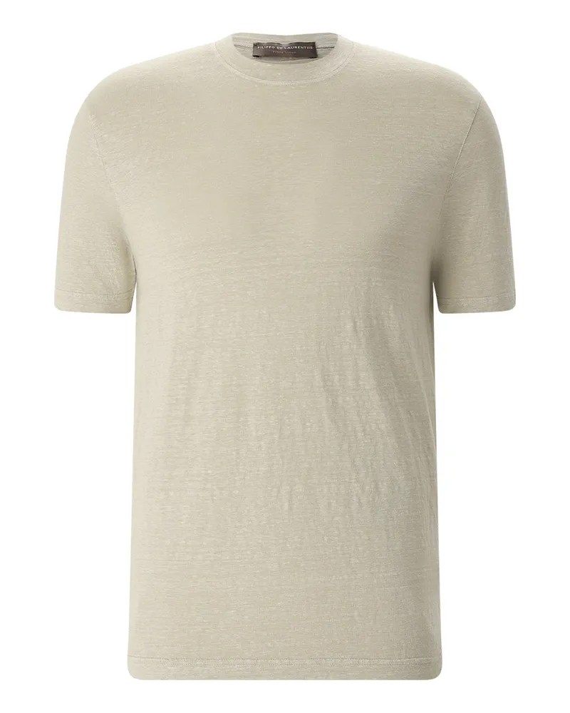 Filippo de Laurentiis T-Shirt aus Leinenmix Hellgrün