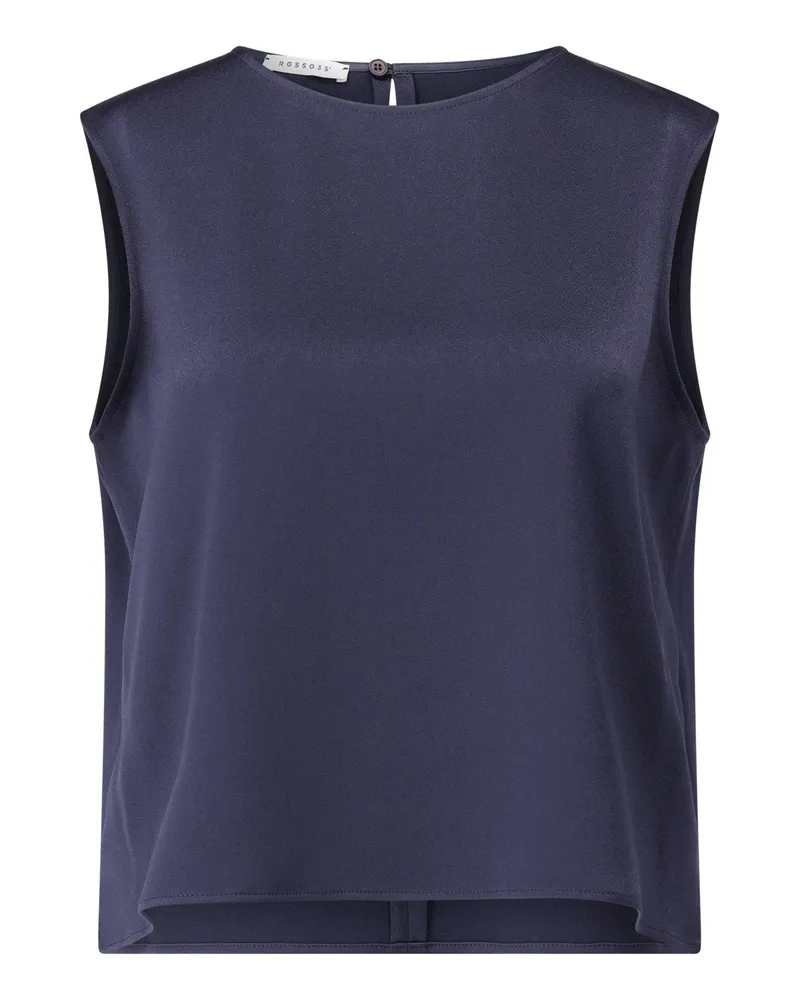 ROSSO35 Top aus Satin Navy