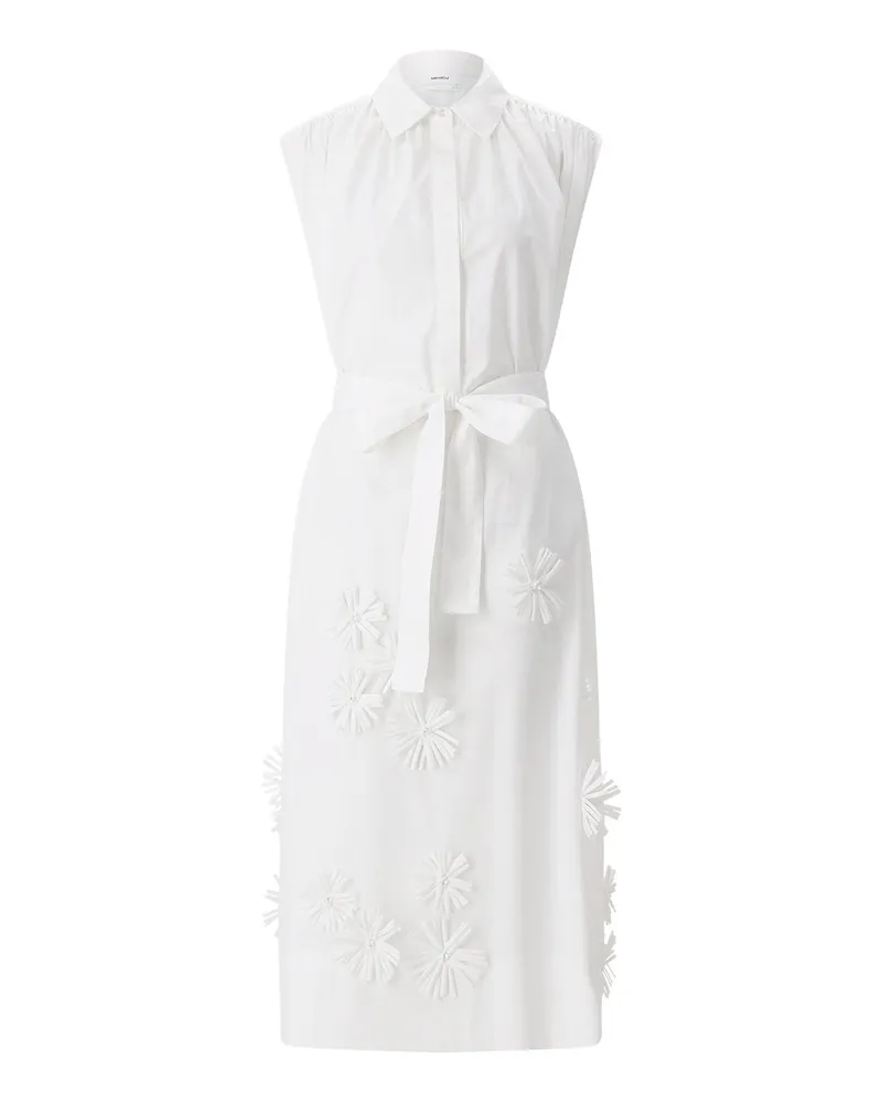 MEIMEIJ Midikleid aus Baumwolle Weiß
