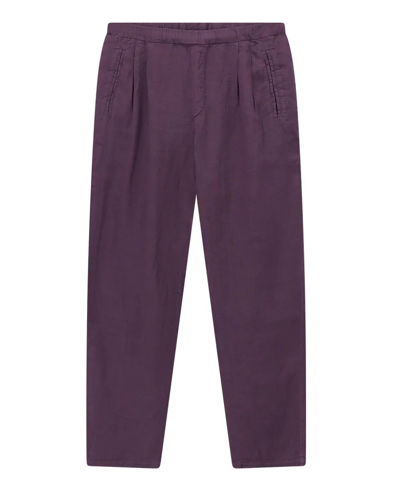 Massimo Alba Stoffhose aus Leinen Lila