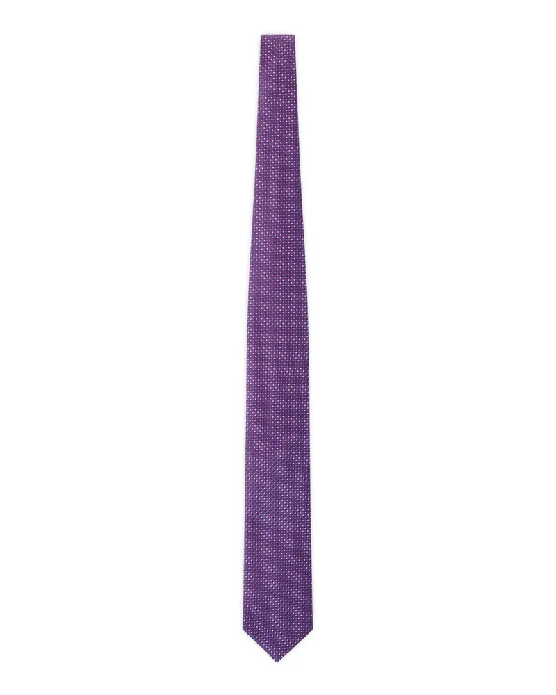 Eton Krawatte mit geometrischen Muster Dunkelrot
