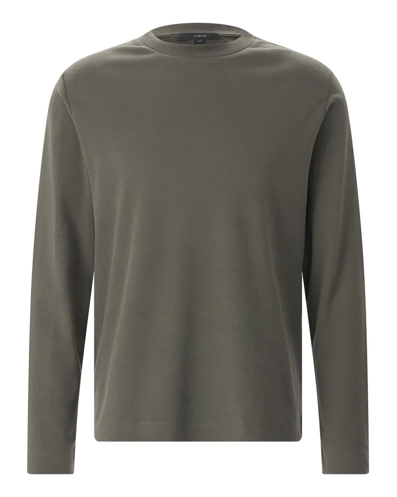 Vince Langarmshirt aus Baumwolle Grün
