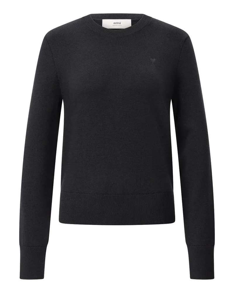 AMI Paris Pullover aus Merinowolle Schwarz