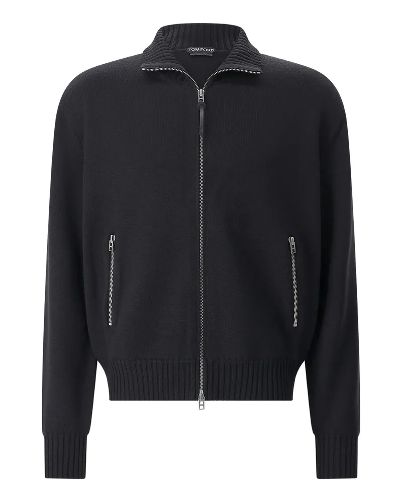 Tom Ford Strickjacke aus Merinowolle Schwarz