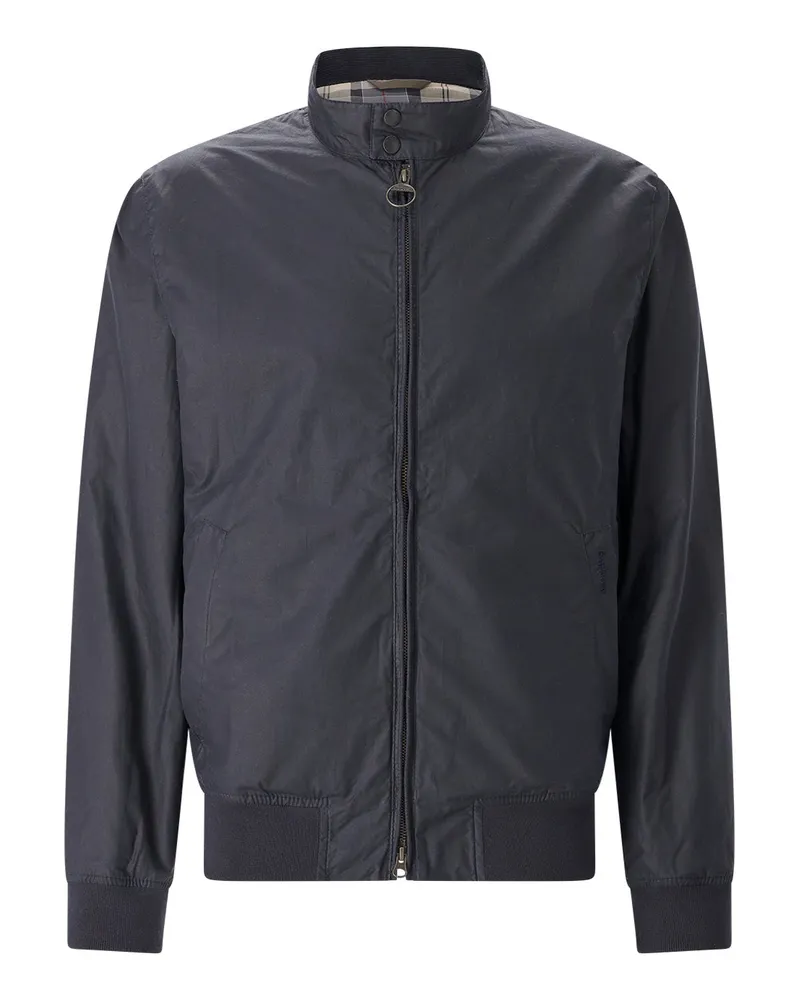 Barbour Wachsjacke aus Baumwolle Dunkelblau