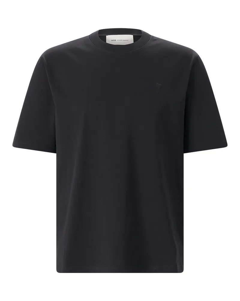 AMI Paris T-Shirt aus Baumwolle Schwarz