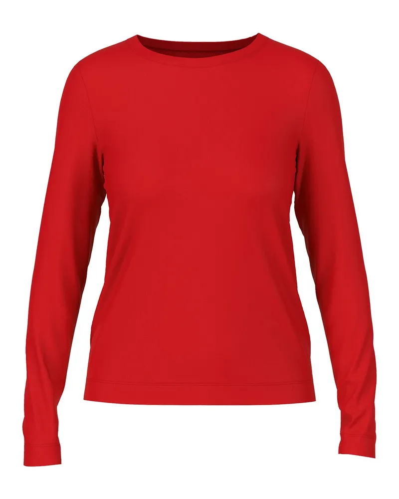 Marc Cain Langarmshirt mit Rundhalsausschnitt Rot