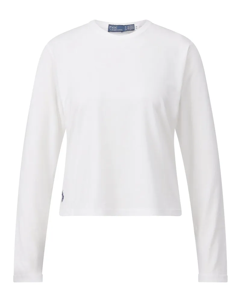 Ralph Lauren Langarmshirt aus Baumwoll-Mix Weiß
