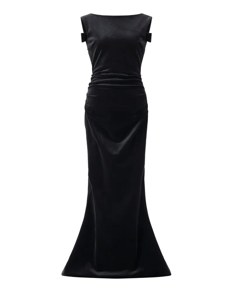 Chiara Boni Langes Samtabendkleid Nima Schwarz