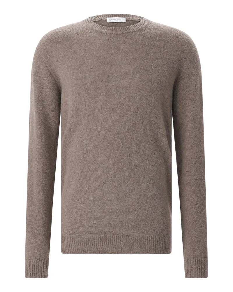 Roberto Collina Pullover aus Merinowolle Hellbraun