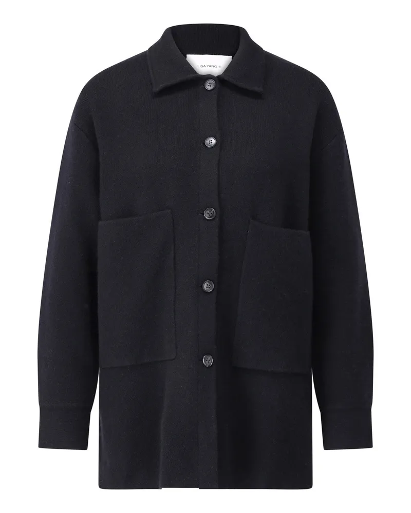 Lisa Yang Overshirt Julianne aus Kaschmir Schwarz