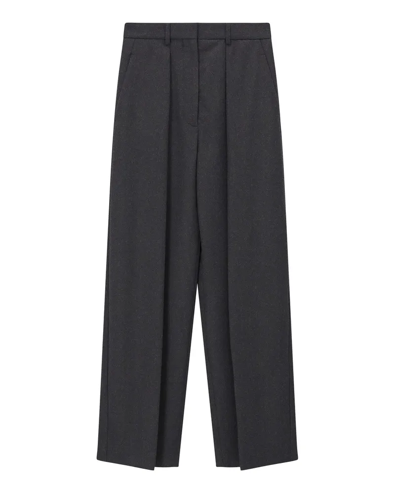 Victoria Beckham Hose aus Schurwolle Anthrazit