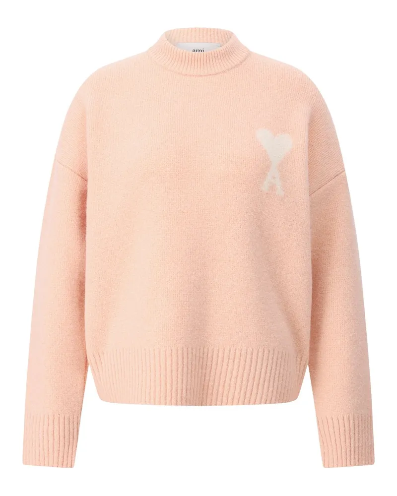 AMI Paris Pullover aus Wollmix Orange
