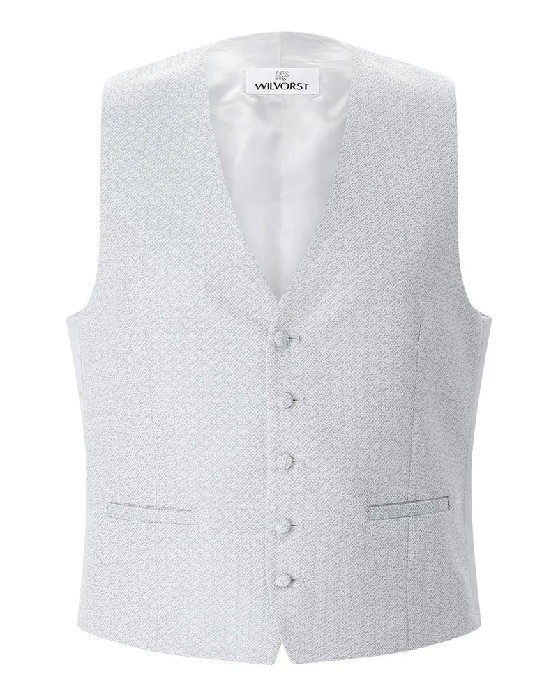 Wilvorst Weste mit Muster Hellblau