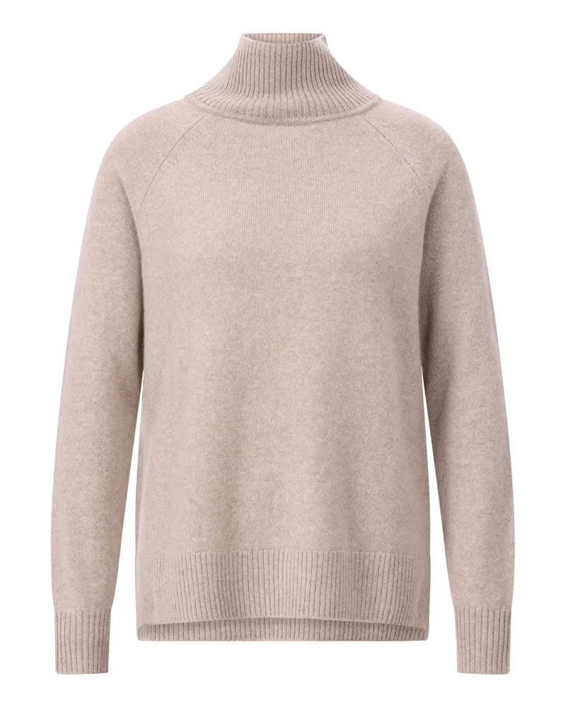 Max Mara Pullover Alcali mit Stehkragen Hellbraun