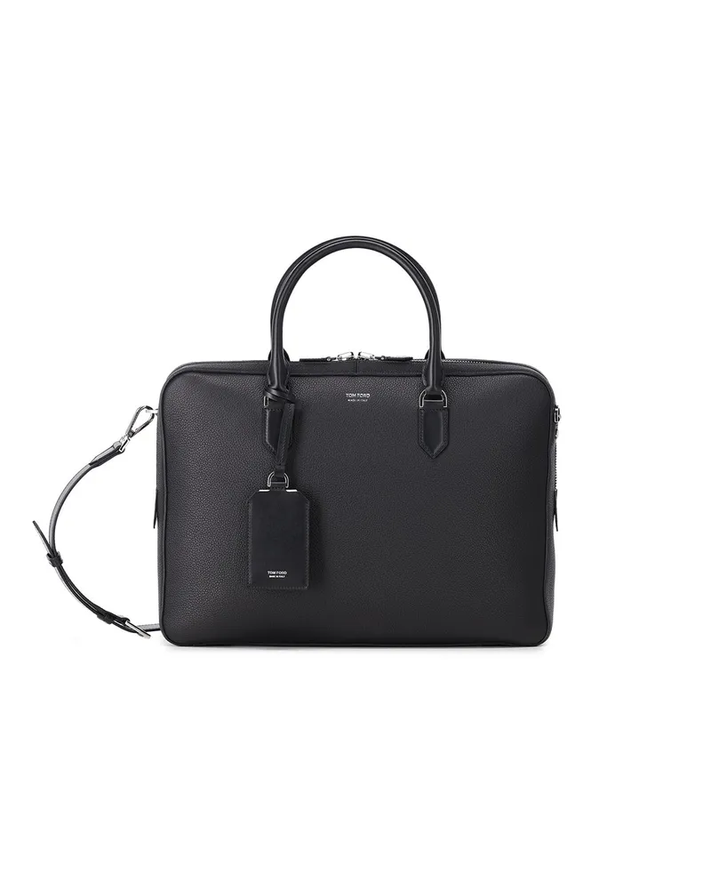 Tom Ford Laptop-Tasche aus Leder Schwarz