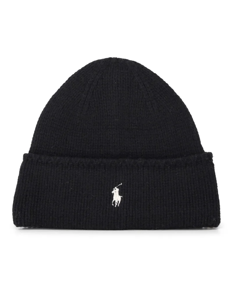Ralph Lauren Beanie mit Logo Schwarz