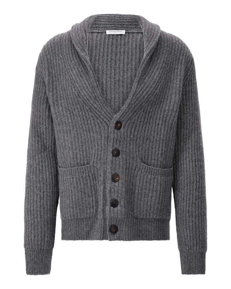 Stephan Boya Strickjacke aus Kaschmir Anthrazit
