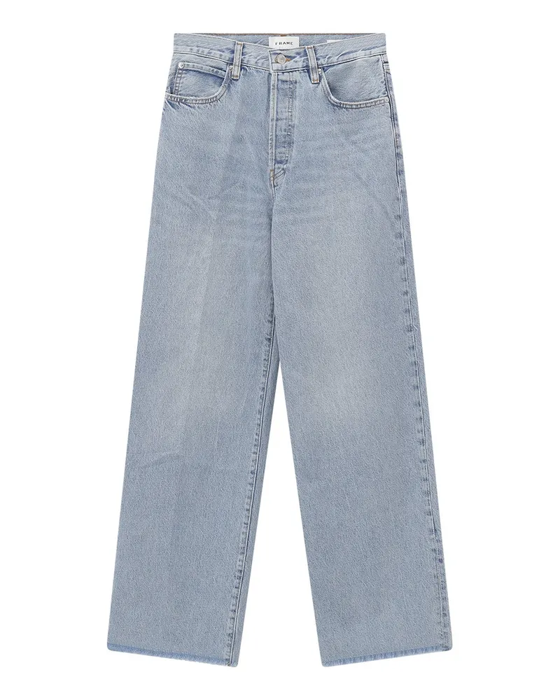 Frame Denim Relaxed Wide-Leg Jeans Hellblau