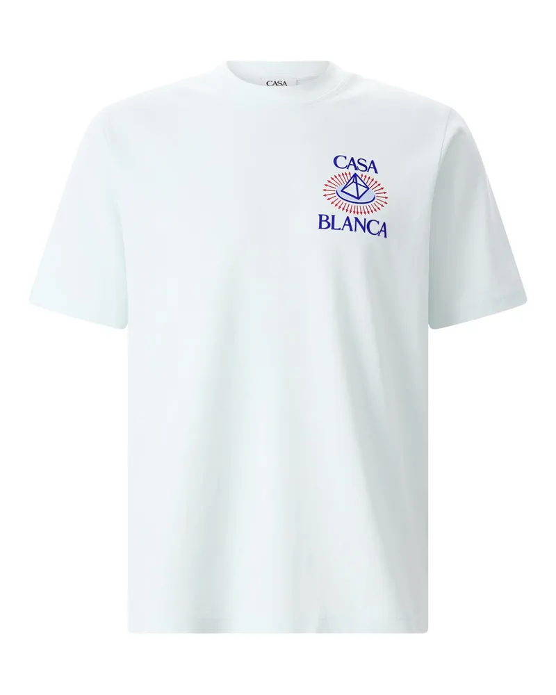 Casablanca Paris T-Shirt mit Print Hellgrün