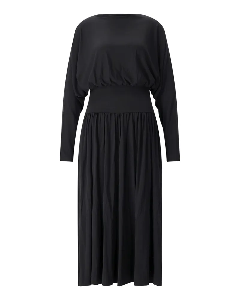 Totême Maxikleid aus Materialmix Schwarz
