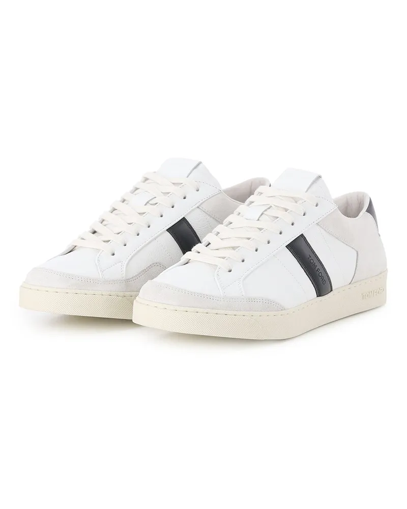Tom Ford Sneaker aus Leder Weiß