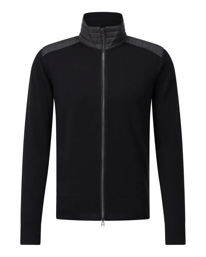 Belstaff Strickjacke Kelby mit gesteppten Schultern Schwarz