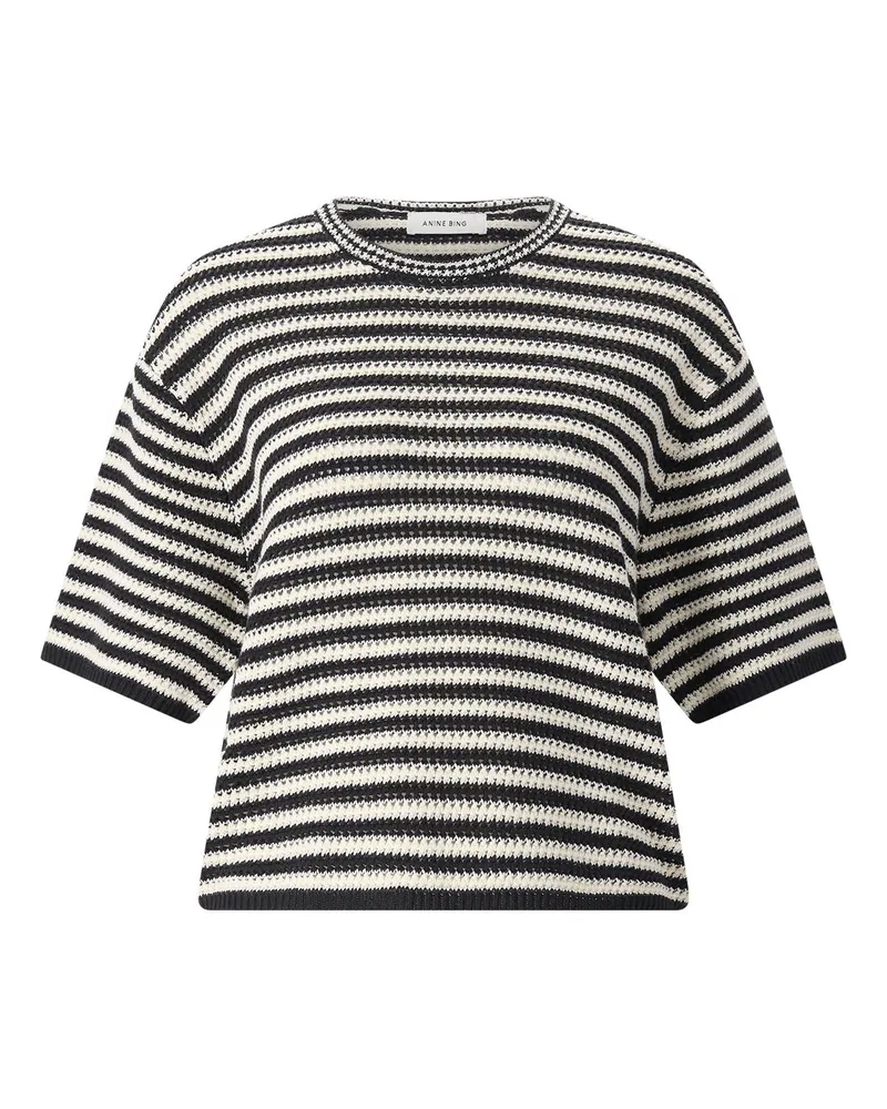 Anine Bing T-Shirt aus Strick Schwarz