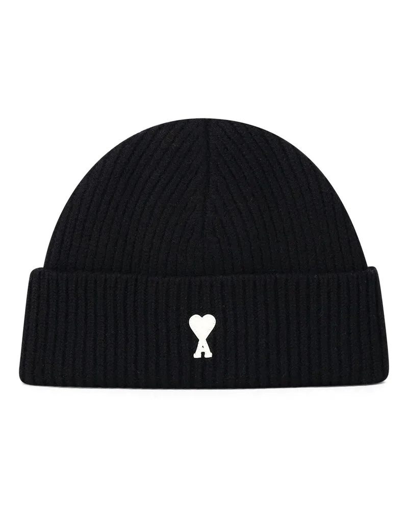 AMI Paris Beanie aus Wolle Schwarz
