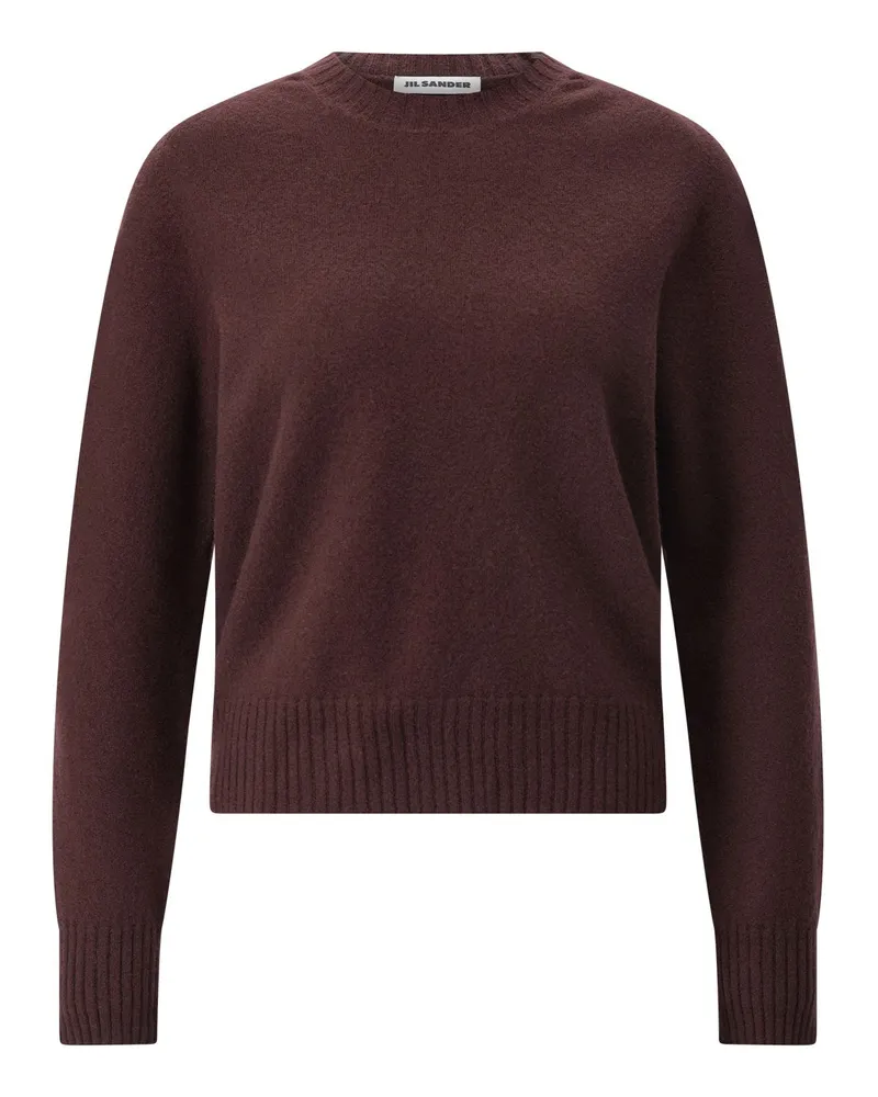 Jil Sander Pullover aus Wolle Dunkelbraun