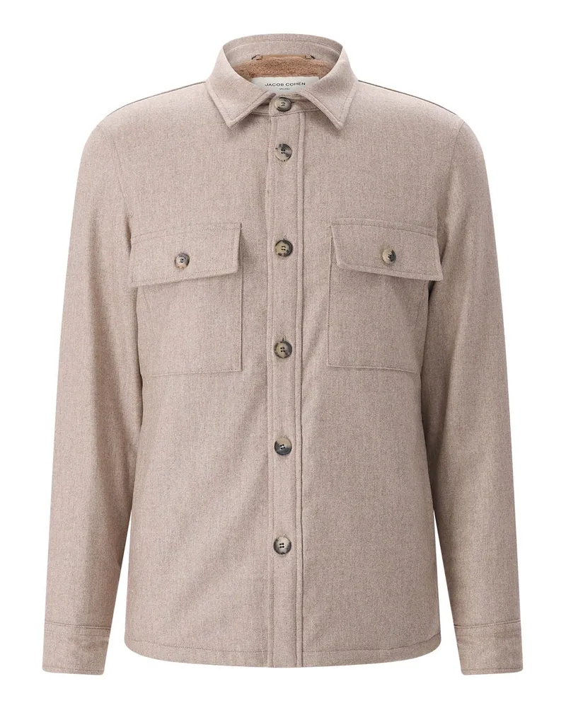 Jacob Cohën Overshirt aus Schurwolle Beige