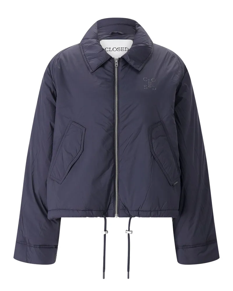 Closed Jacke mit Logo Dunkelblau