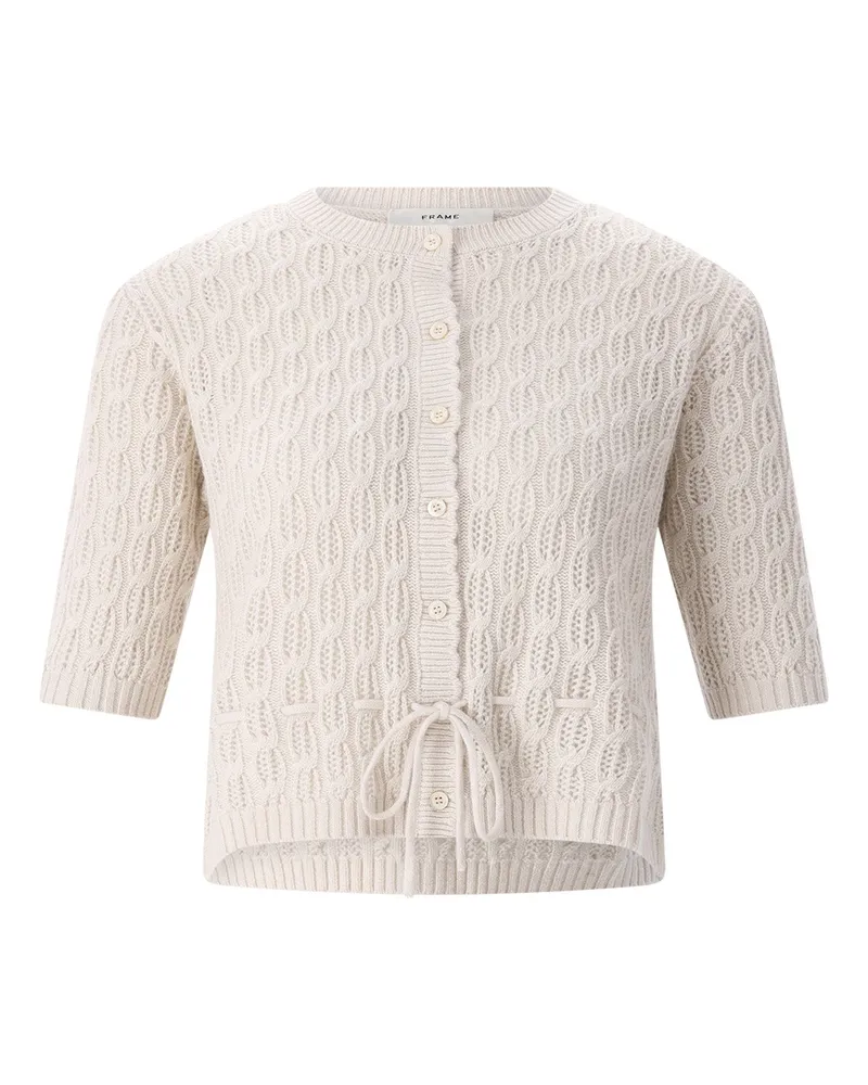 Frame Denim Strickjacke aus Kaschmir und Wolle Beige
