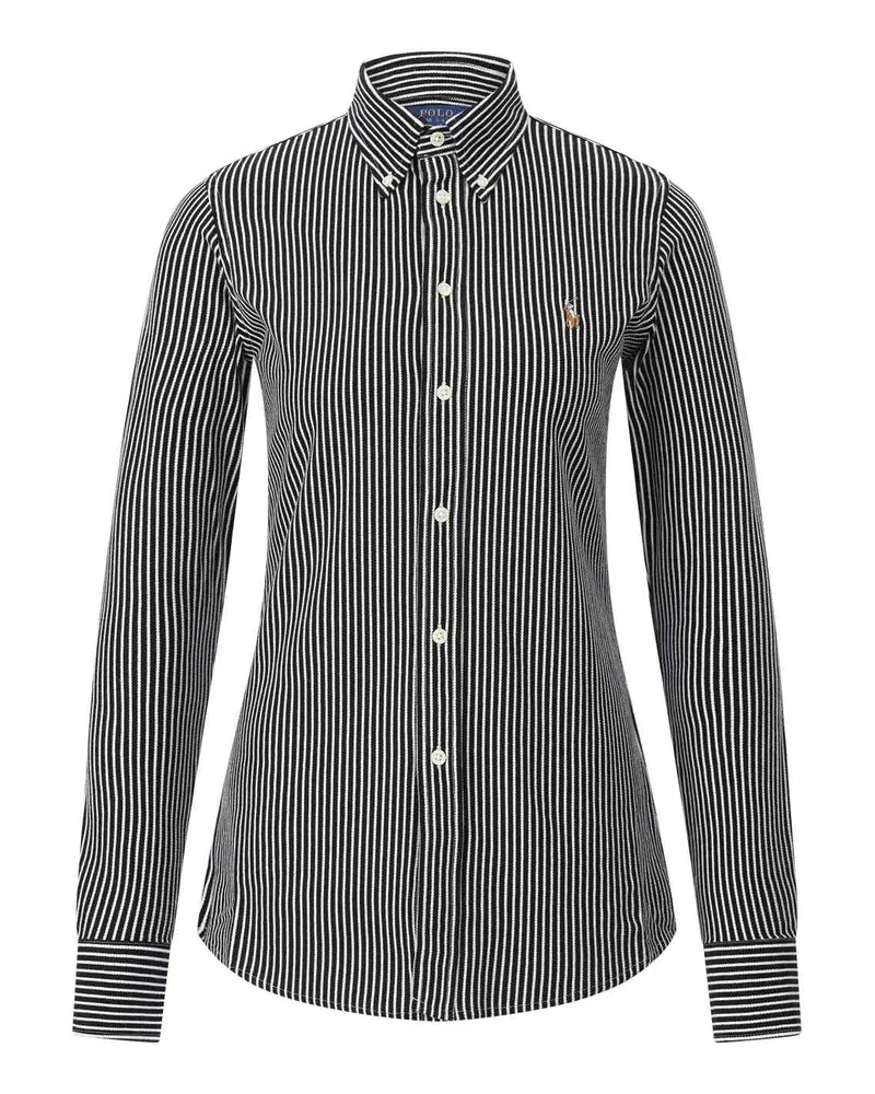 Ralph Lauren Gestreifte Hemdbluse Schwarz