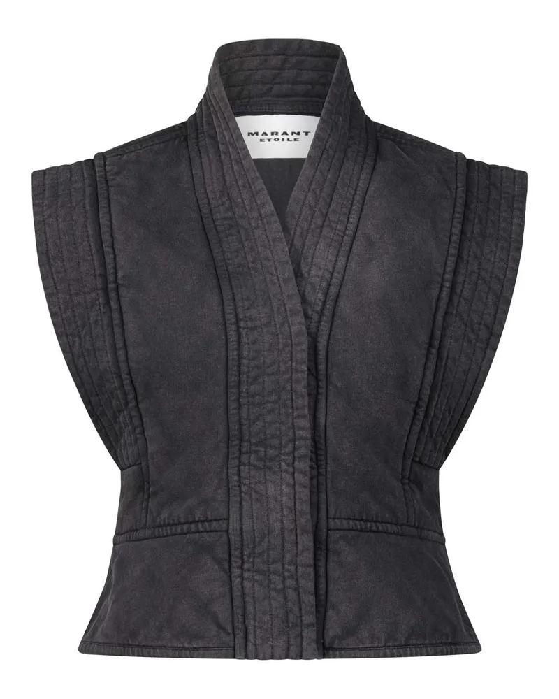 Isabel Marant Weste Norah aus Sweatstoff Anthrazit