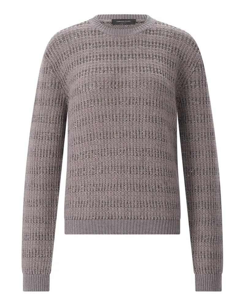 Fabiana Filippi Pullover aus Wolle-Alpaka-Mix Grau