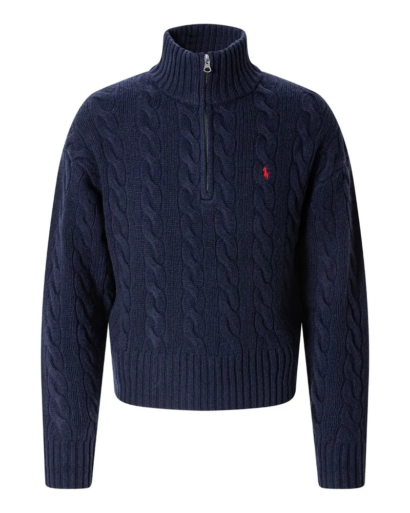 Ralph Lauren Pullover aus Kaschmir-Woll-Mix Dunkelblau