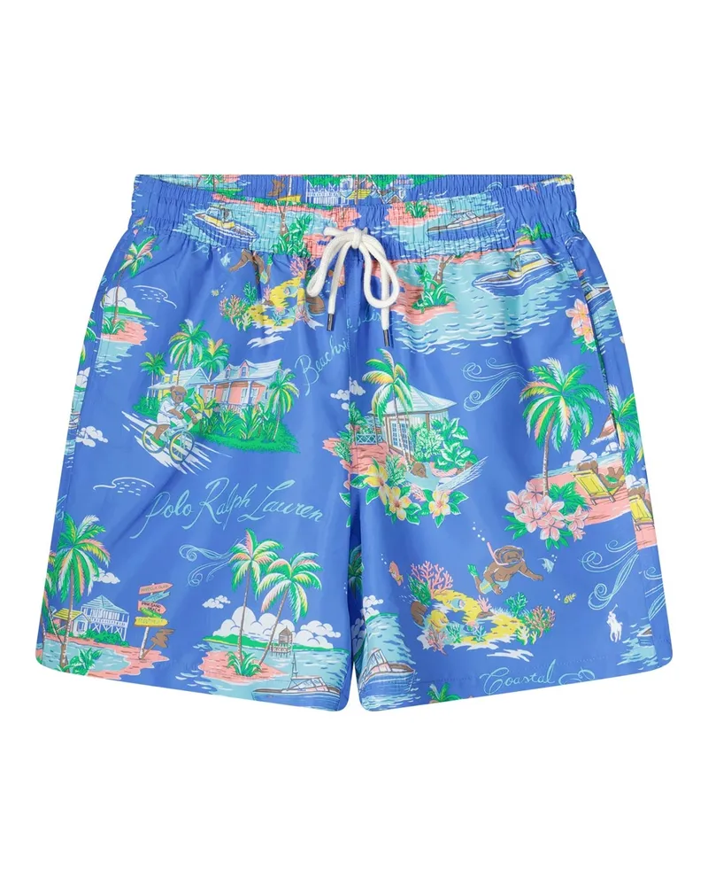Ralph Lauren Badehose mit Print Blau
