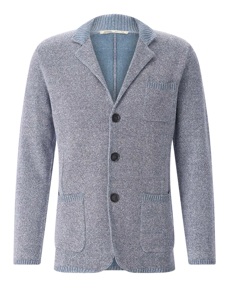 Maurizio Baldassari Strickjacke mit Seide Blau