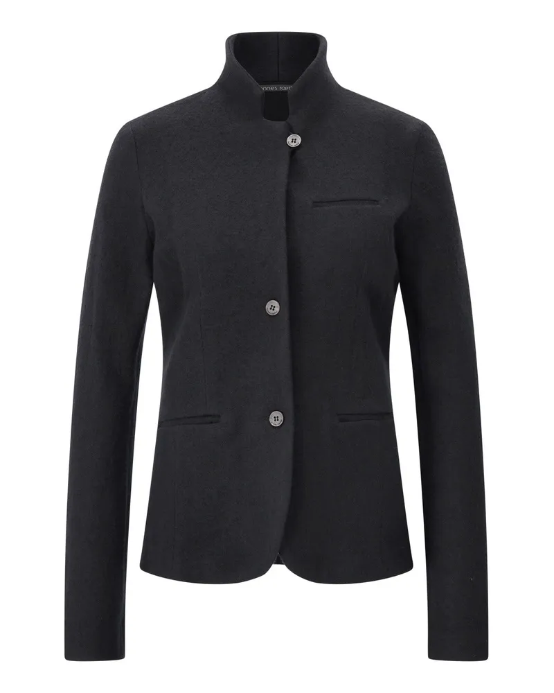Hannes Roether Blazer aus Wolle Schwarz