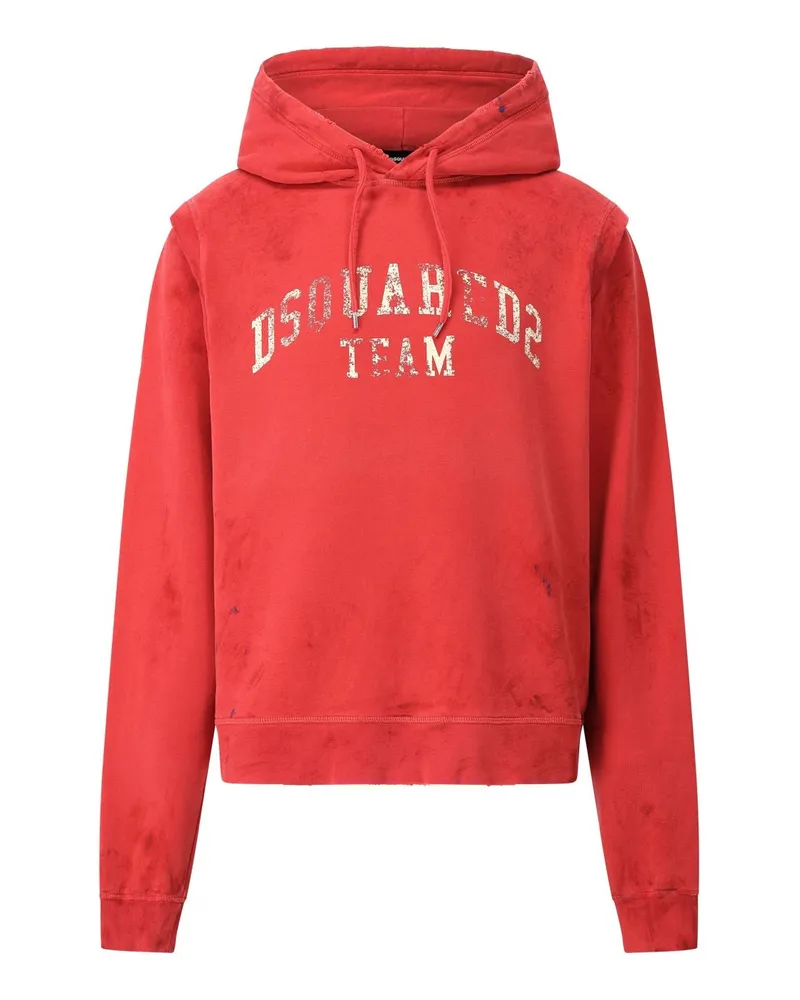 Dsquared2 Oversized Hoodie mit Logo Rot