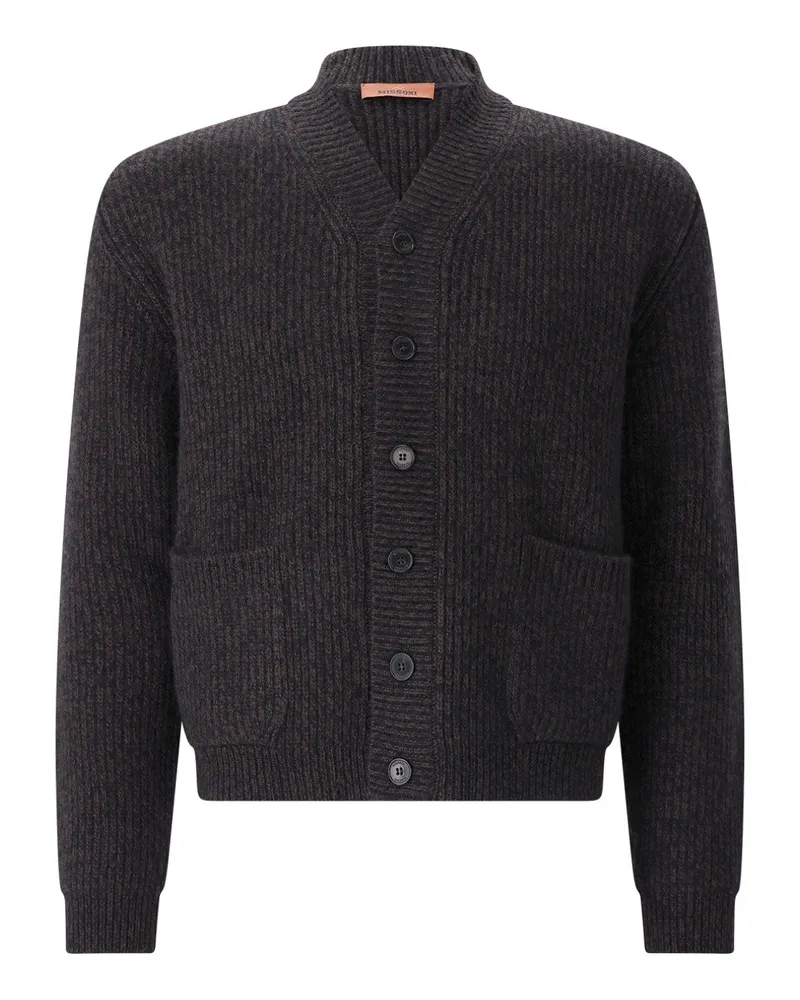 Missoni Strickjacke aus Wollmix Dunkelbraun