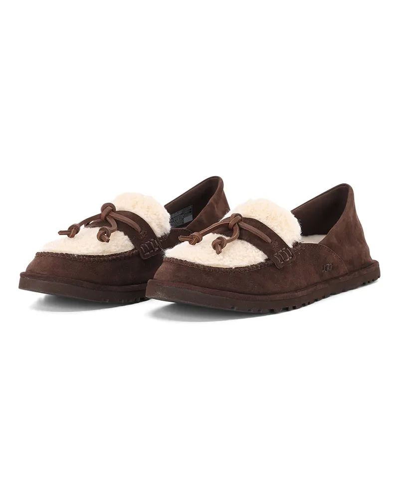 UGG Loafer Zora aus Veloursleder Dunkelbraun