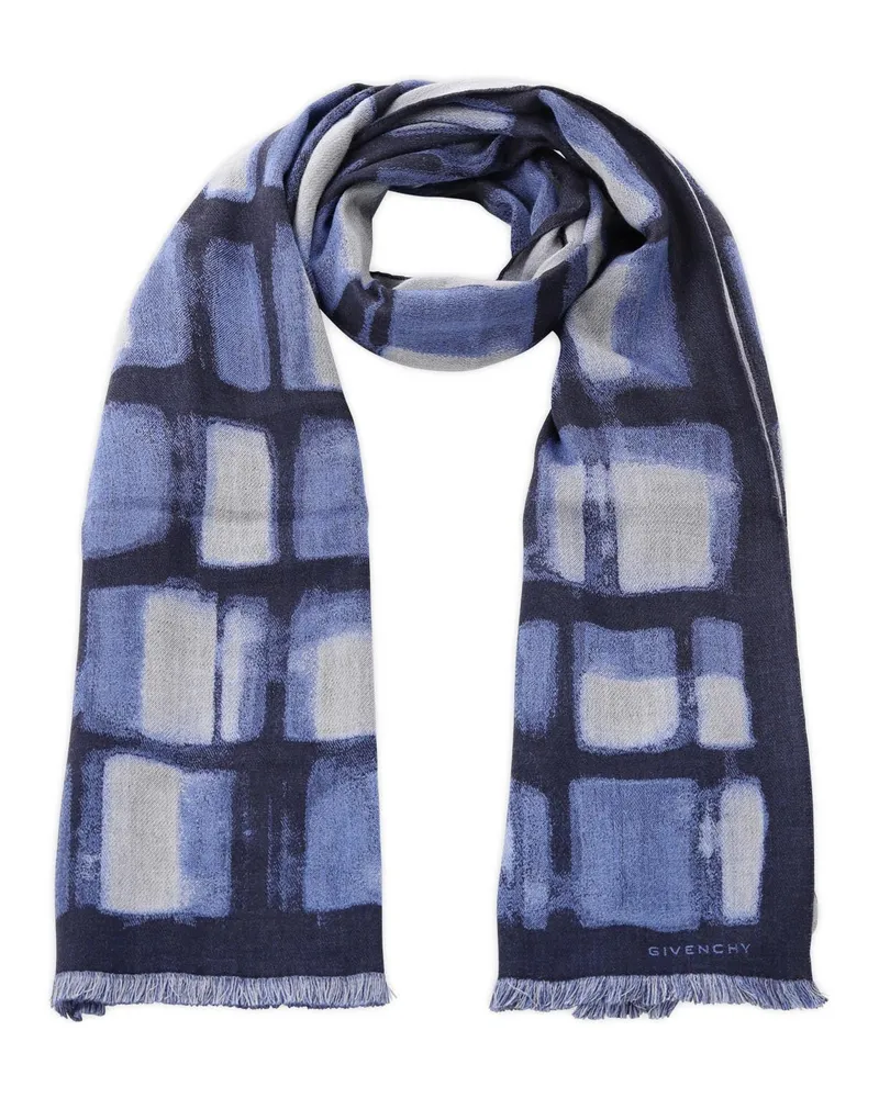 Givenchy Schal mit Muster Dunkelblau