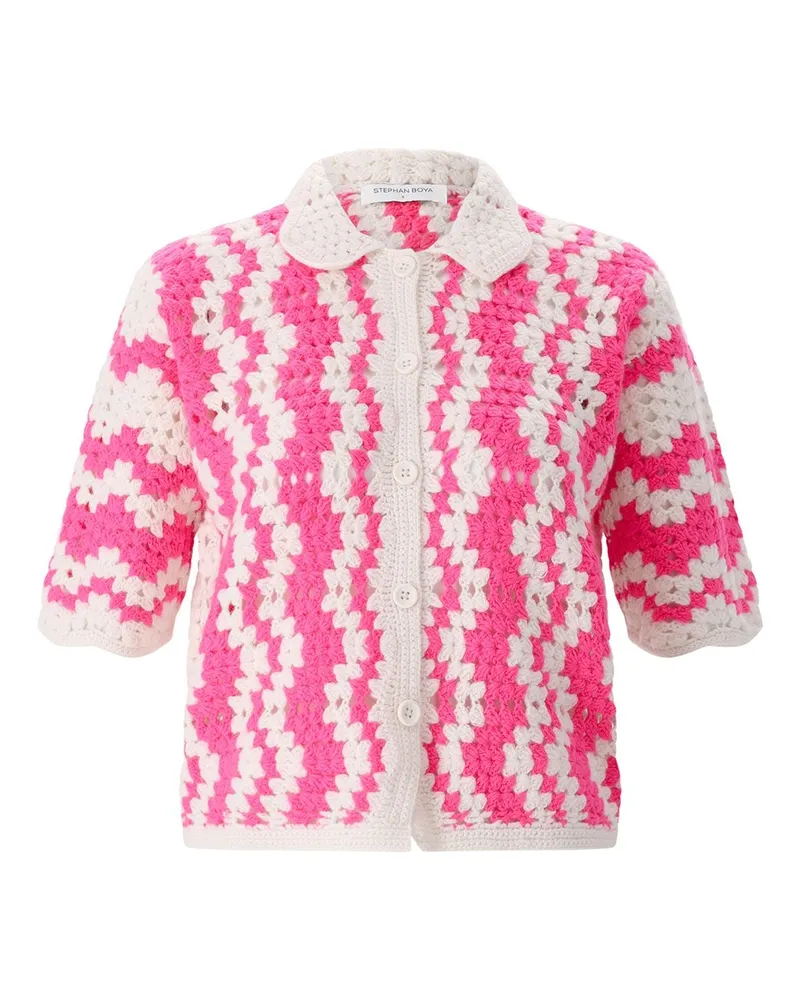 Stephan Boya Strickjacke Mae aus Kaschmir Pink