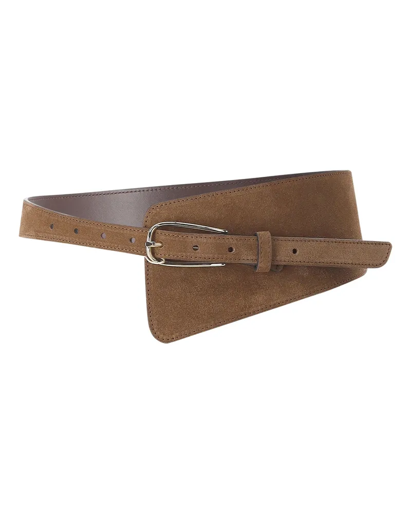 Abro Gürtel aus Veloursleder Braun
